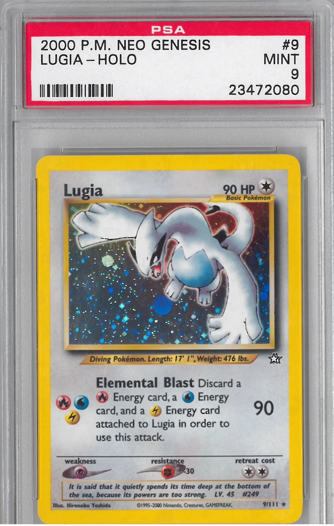Pokemon Neo Genesis Single Lugia - PSA 9 *23472080* | DA Card World