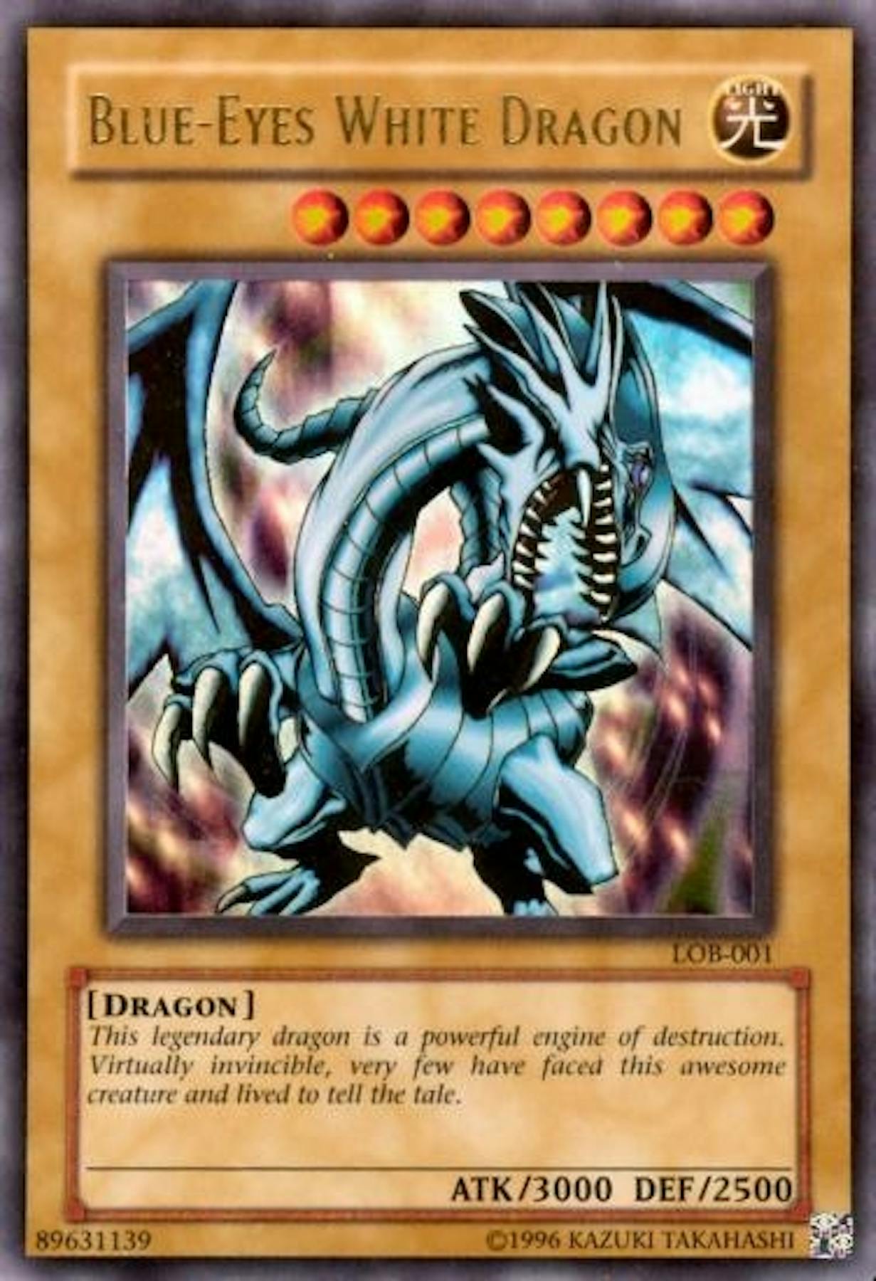 YuGiOh BEWD Single BlueEyes White Dragon Ultra Rare (LOB001) MODERATE PLAY (MP) DA Card YuGiOh BEWD Single BlueEyes White Dragon Ultra Rare (LOB001) MODERATE PLAY (MP) DA Card