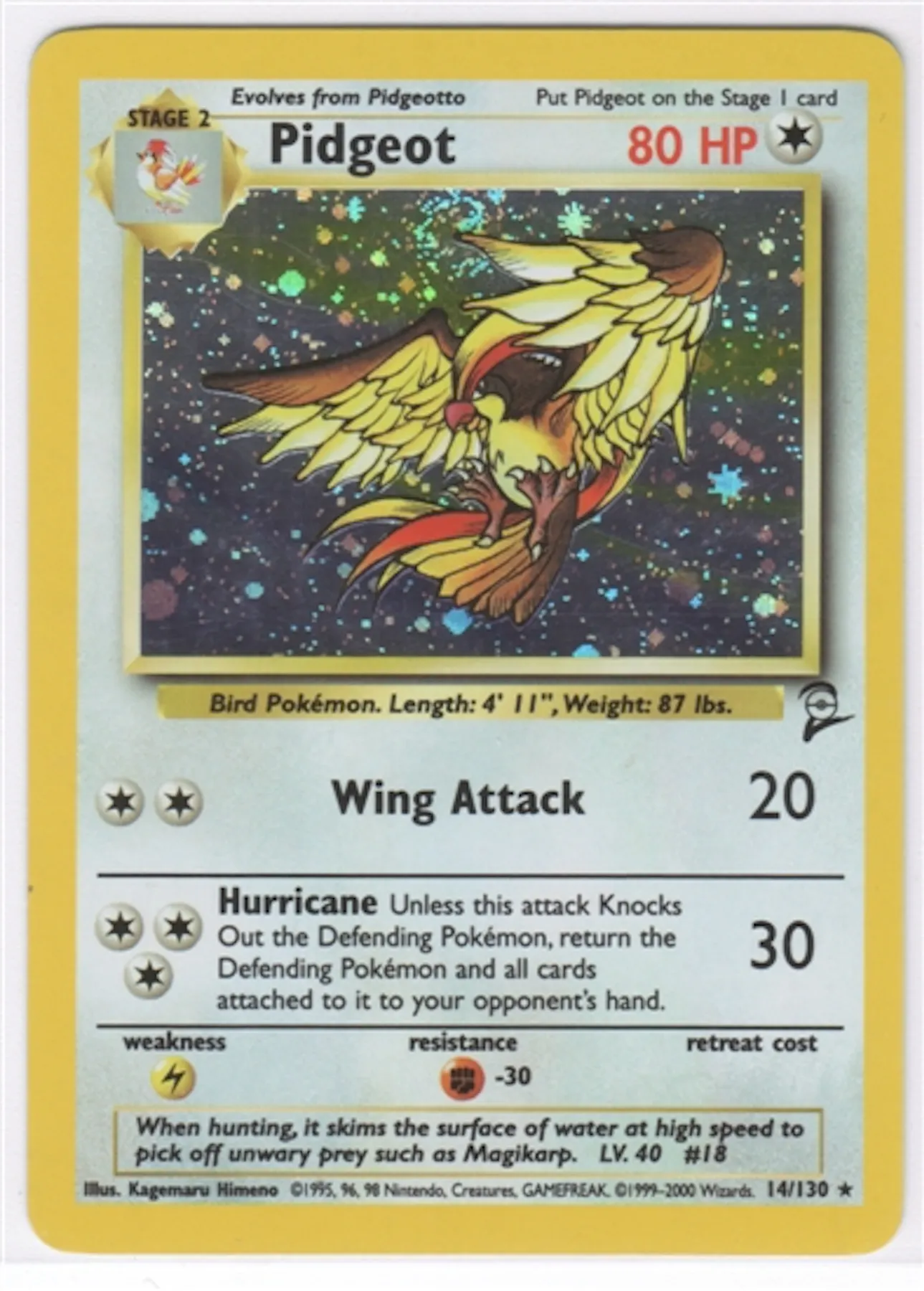 Pokemon Base Set 2 Single Pidgeot 14/130 | DA Card World