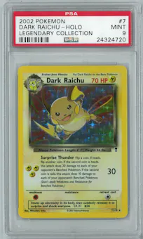 Pokemon Legendary Collection Dark Raichu 7/110 Holo Rare PSA 9 | DA