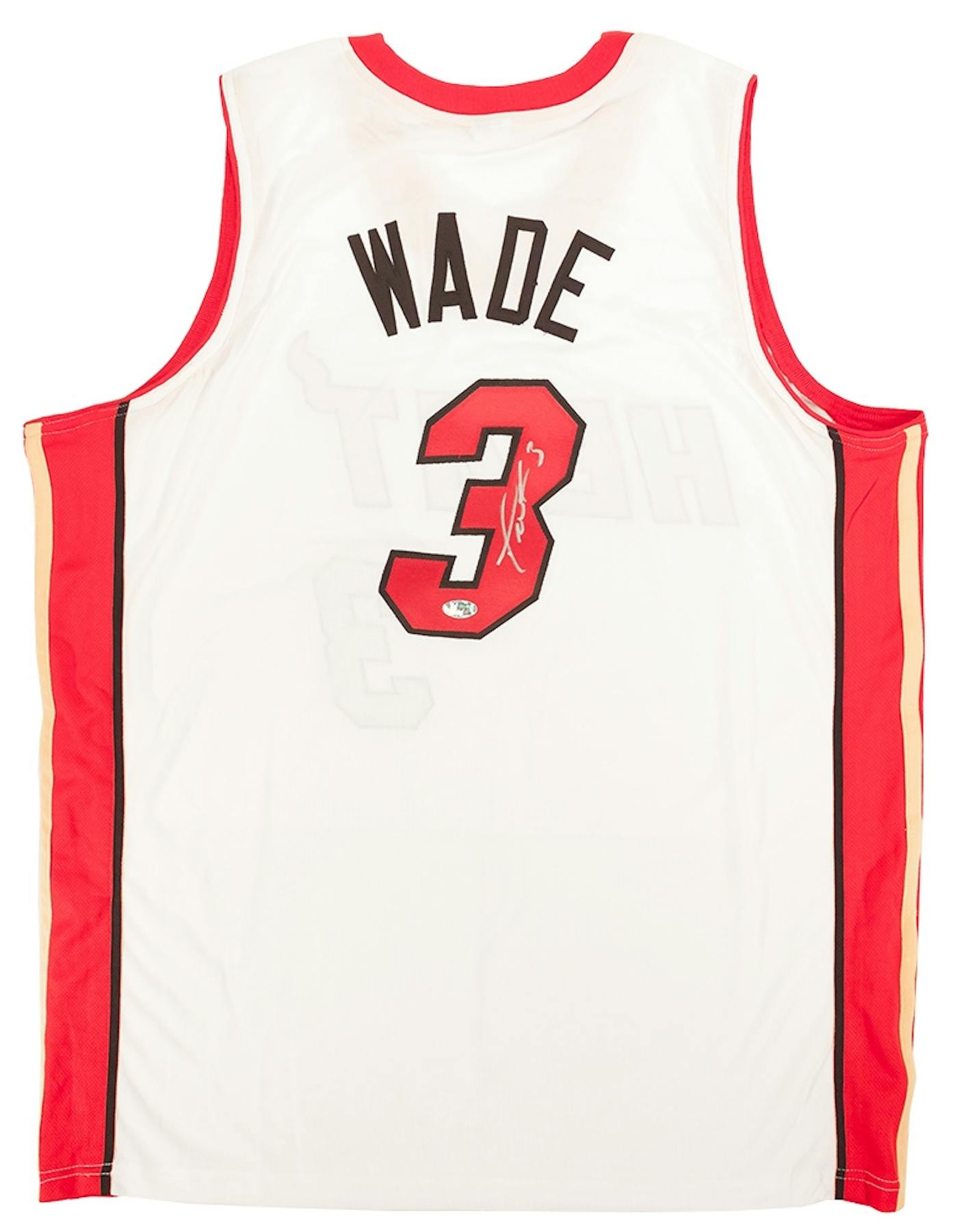 Dwyane Wade Autographed Miami Heat White Basketball Jersey (Hollywood ...